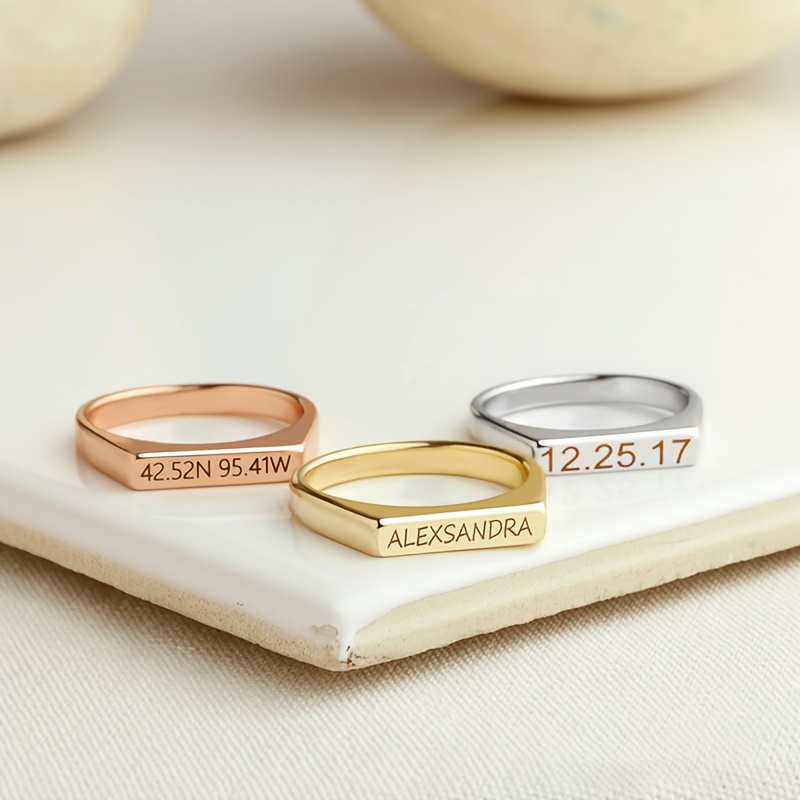 Women's Custom Rings - Couple Promise Rings - Friendship Matching Rings